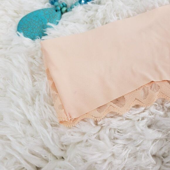 VS Peach Orange Lace NO SHOW Sexy THONG SMALL - Picture 2 of 4